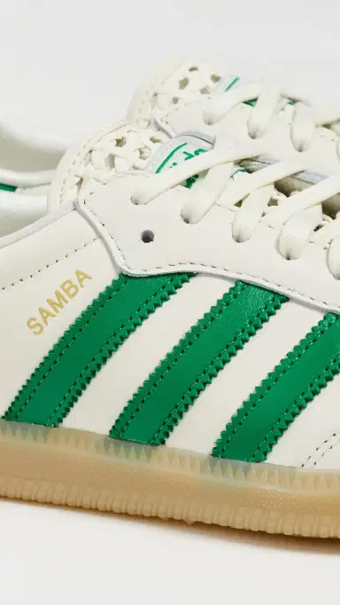 Adidas Samba OG Sneakers Off White/Green/Gold Met 5 | Thumbnail 6 Adidas Samba OG Sneakers Off White/Green/Gold Met 5 | Thumbnail 6