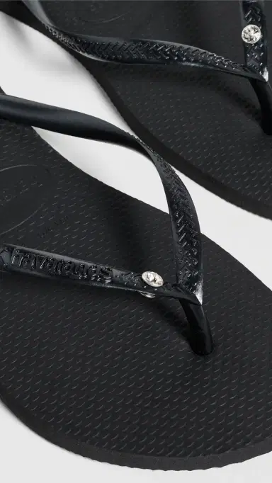 Havaianas Slim Crystal SW II Sandals Black 7/8 | Thumbnail 6 Havaianas Slim Crystal SW II Sandals Black 7/8 | Thumbnail 6