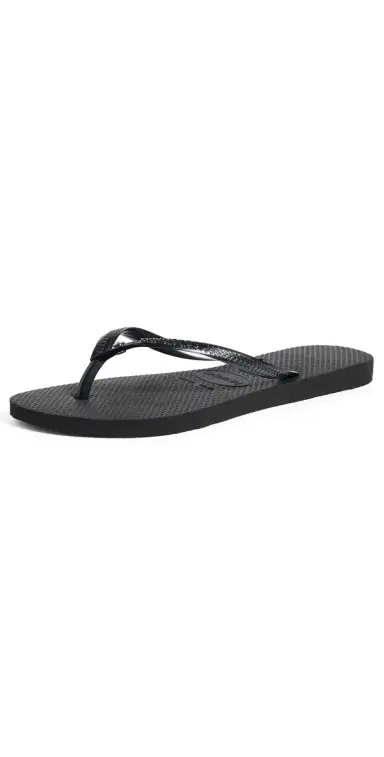 Havaianas Slim Crystal SW II Sandals Black 7/8 | Thumbnail 1 Havaianas Slim Crystal SW II Sandals Black 7/8 | Thumbnail 1