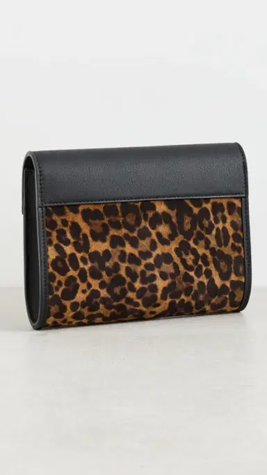 Hunting Season Small Soft Clutch in Suede Leopard/Black One Size | Thumbnail 4 Hunting Season Small Soft Clutch in Suede Leopard/Black One Size | Thumbnail 4