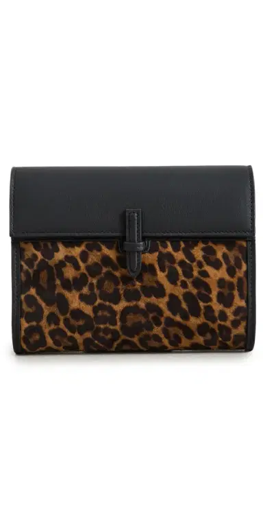 Hunting Season Small Soft Clutch in Suede Leopard/Black One Size | Thumbnail 1 Hunting Season Small Soft Clutch in Suede Leopard/Black One Size | Thumbnail 1