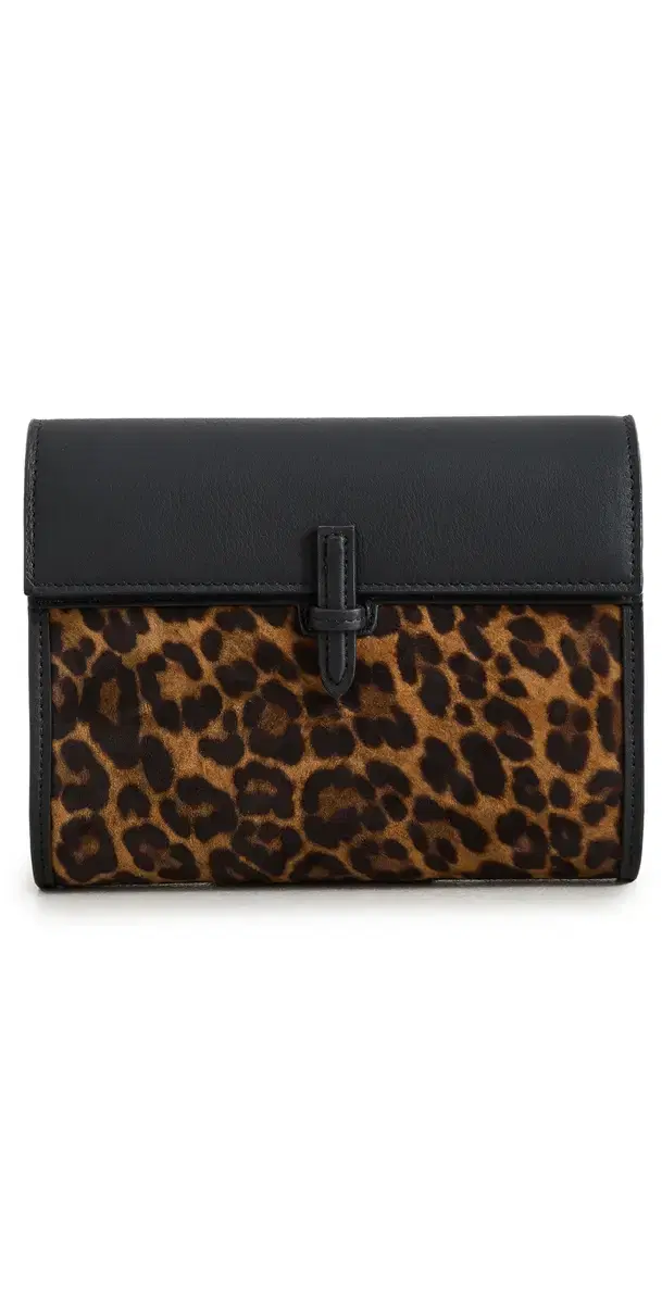 Hunting Season Small Soft Clutch in Suede Leopard/Black One Size