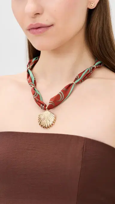 Ettika Resort Scarf Necklace Gold One Size | Thumbnail 3