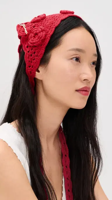 Ganni Crochet Head Scarf | Thumbnail 3