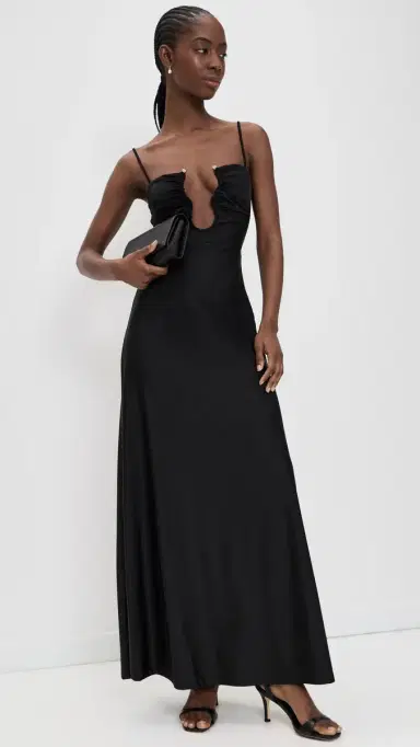 Runaway the Label Kalena Plunge Maxi Dress Black | Thumbnail 5 Runaway the Label Kalena Plunge Maxi Dress Black | Thumbnail 5