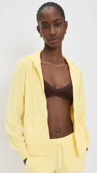 Hunza G Terry Zip Up Butter | Thumbnail 2 Hunza G Terry Zip Up Butter | Thumbnail 2