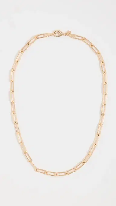 By Adina Eden Large Paperclip Link Necklace | Thumbnail 2
