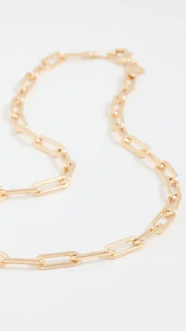 By Adina Eden Large Paperclip Link Necklace | Thumbnail 4