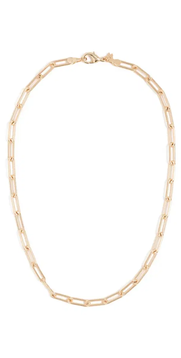 By Adina Eden Large Paperclip Link Necklace Gold One Size