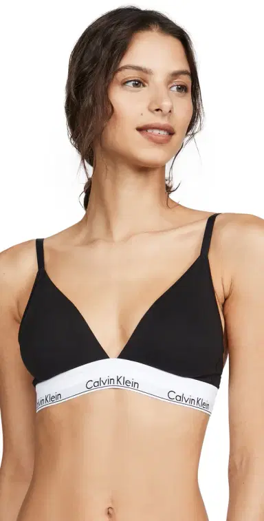 Calvin Klein Underwear Modern Cotton Lightly Lined Triangle Bralette Black | Thumbnail 1