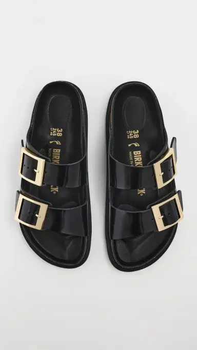 Birkenstock Arizona Droplet High Shine Sandals Black 41 | Thumbnail 5