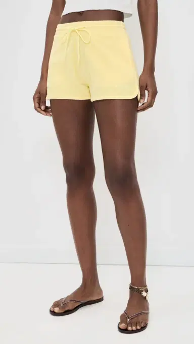 Hunza G Terry Towelling Shorts Butter | Thumbnail 2
