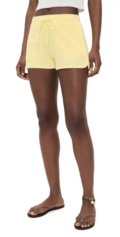 Hunza G Terry Towelling Shorts Butter | Thumbnail 1