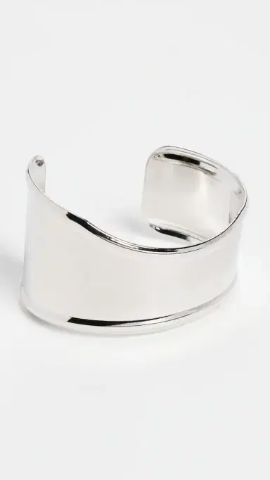 By Adina Eden Indented Curved Wide Bangle Bracelet | Thumbnail 2