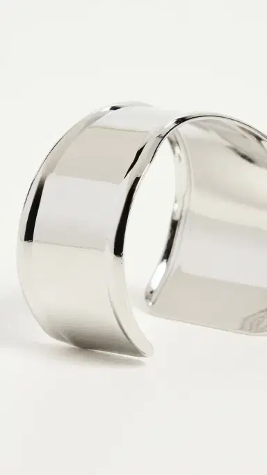 By Adina Eden Indented Curved Wide Bangle Bracelet | Thumbnail 6