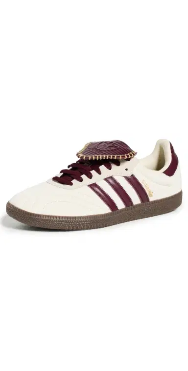 Adidas Samba Long Tongue Sneakers Cream White/Maroon/Gold Met 6 | Thumbnail 1