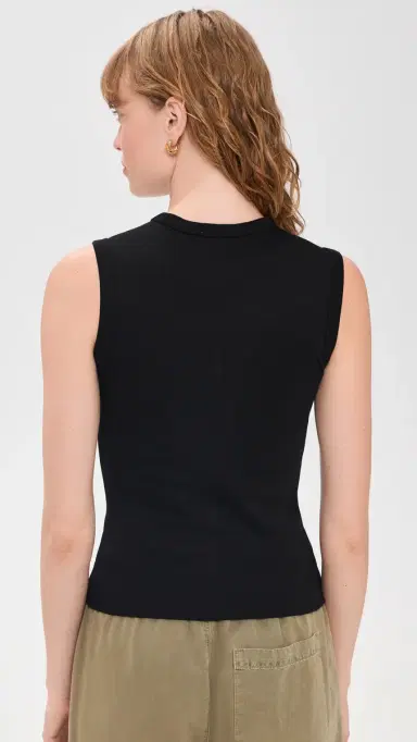 Madewell The 90s hell Tank In Compact Cotton Jet Black | Thumbnail 3 Madewell The 90s hell Tank In Compact Cotton Jet Black | Thumbnail 3