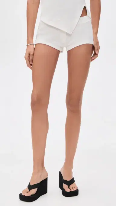 CULTNAKED Towel Shorts In Blanc White S | Thumbnail 2