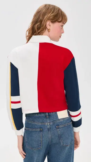 Rowing Blazers Cropped Color Block Rugby Primary Colorblock L | Thumbnail 3
