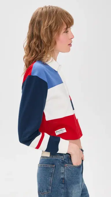 Rowing Blazers Cropped Color Block Rugby Primary Colorblock L | Thumbnail 4