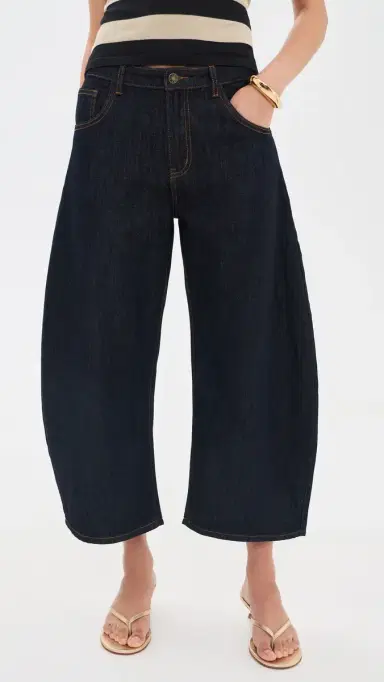 Lioness Horseshoe Cropped Jeans Indigo | Thumbnail 2