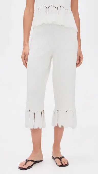 English Factory Fringe Detailed Knit Pants Off White M | Thumbnail 2