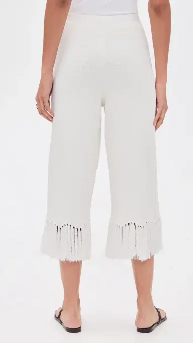 English Factory Fringe Detailed Knit Pants Off White M | Thumbnail 3