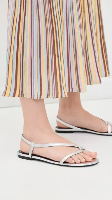 STAUD Louden Sandals Silver | Thumbnail 3