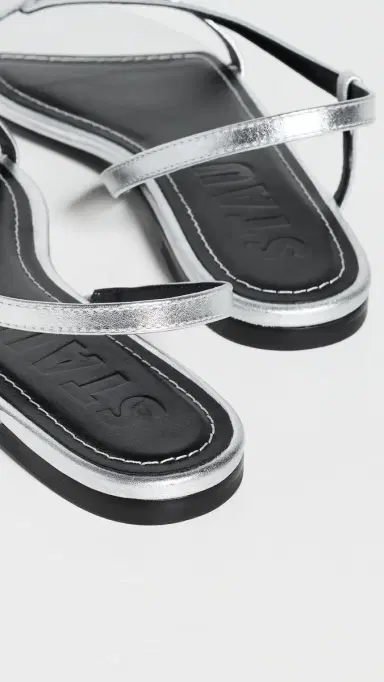STAUD Louden Sandals Silver | Thumbnail 4