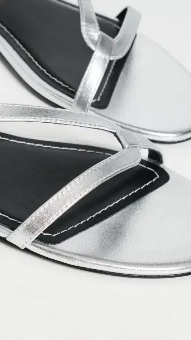 STAUD Louden Sandals Silver | Thumbnail 6