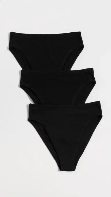 Negative Cloud Cotton French Cut Briefs 3 Pack Black M/L | Thumbnail 2