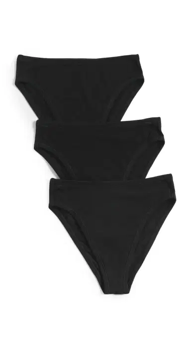 Negative Cloud Cotton French Cut Briefs 3 Pack Black M/L | Thumbnail 6