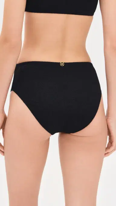 ViX Paula Hermanny Bela Full Bikini Bottoms Black | Thumbnail 3