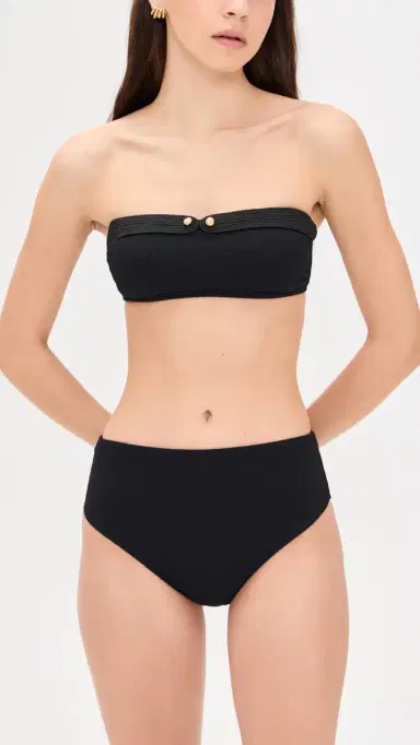 ViX Paula Hermanny Bela Full Bikini Bottoms Black | Thumbnail 4
