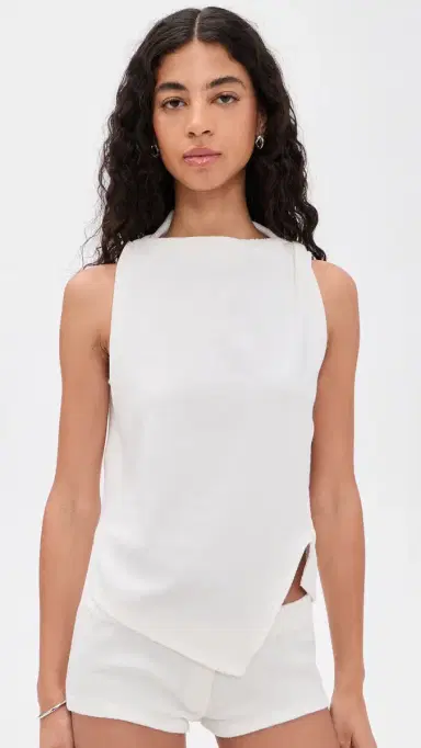 Cultnaked Billie Top In Blanc Terry White | Thumbnail 2