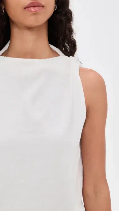 Cultnaked Billie Top In Blanc Terry White | Thumbnail 6