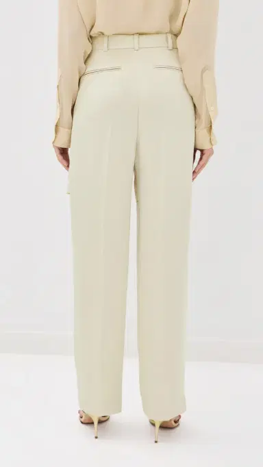 FRENKEN Blunt Satin Fringe Pants Butter | Thumbnail 4 FRENKEN Blunt Satin Fringe Pants Butter | Thumbnail 4