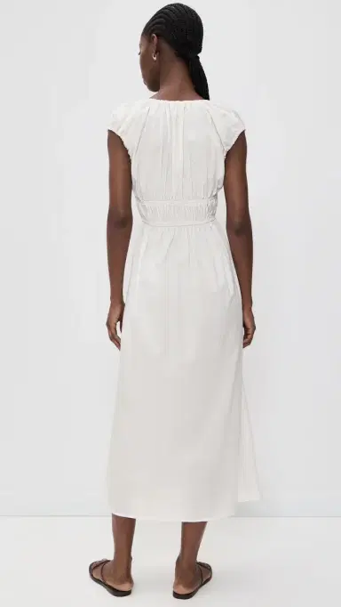 Wayf Liv Ruched Midi Dress | Thumbnail 3 Wayf Liv Ruched Midi Dress | Thumbnail 3