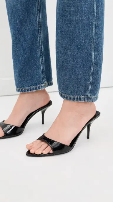 Schutz Elodie Heeled Mules Black 10 | Thumbnail 3 Schutz Elodie Heeled Mules Black 10 | Thumbnail 3