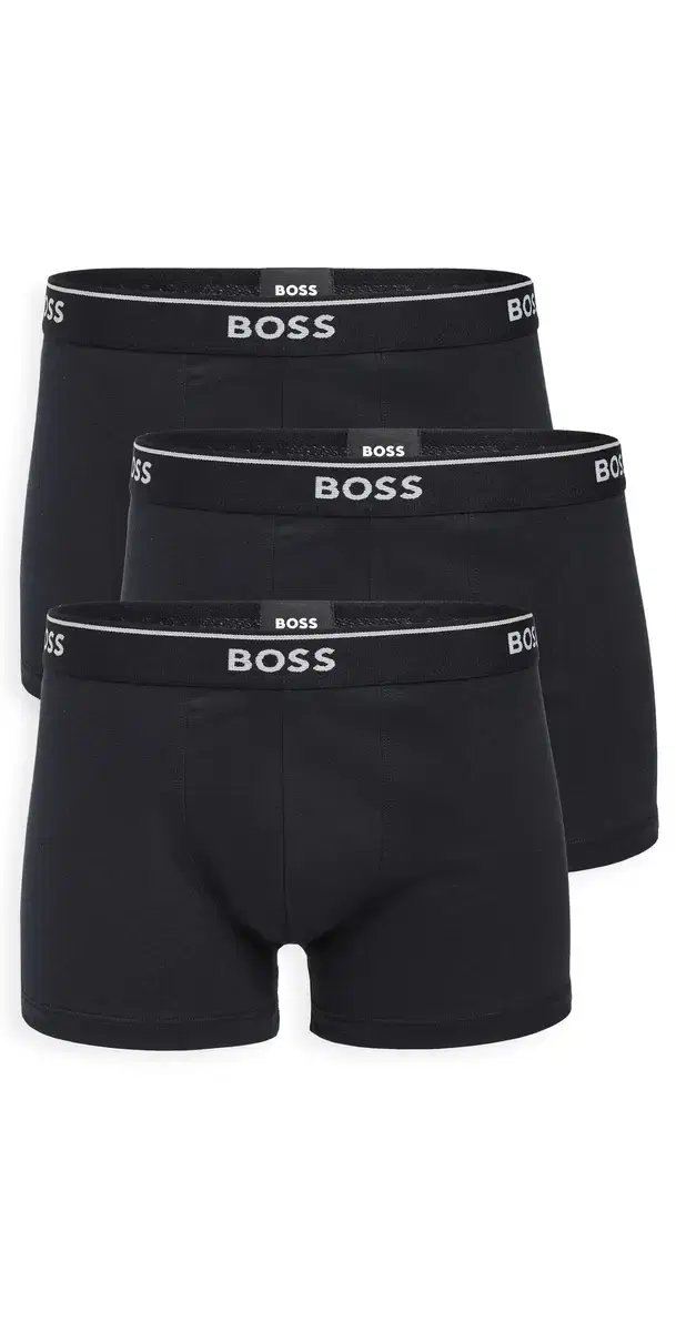 BOSS Classic Cotton 3 Pack Trunks Black