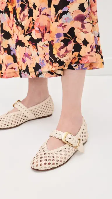 Zimmermann Alchemy Ballerina Flats Milk | Thumbnail 3