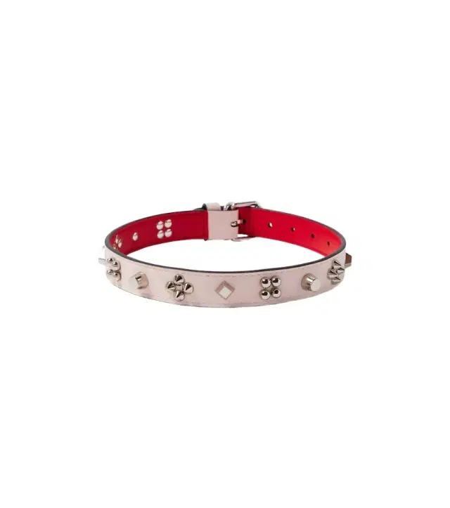 Christian Louboutin Loubicollar Medium leather dog collar