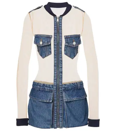 Coperni Illusion tulle and denim minidress | Thumbnail 1