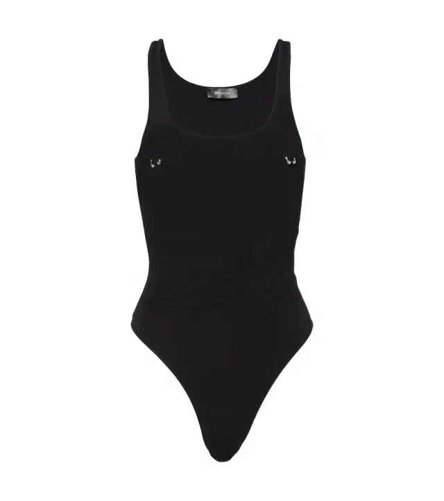 Mugler Pierced cotton bodysuit