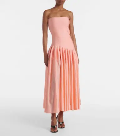 Alaïa Alaïa Pleated strapless maxi dress | Thumbnail 2