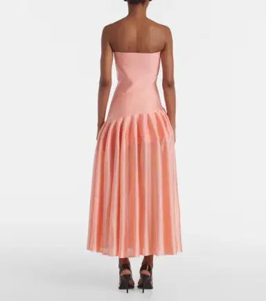 Alaïa Alaïa Pleated strapless maxi dress | Thumbnail 4