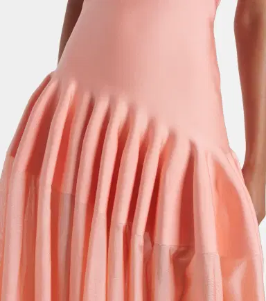 Alaïa Alaïa Pleated strapless maxi dress | Thumbnail 6