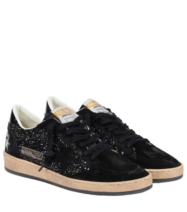 Ball Star suede-trimmed sneakers