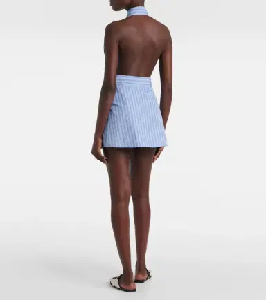 Prada Striped halterneck cotton minidress | Thumbnail 5 Prada Striped halterneck cotton minidress | Thumbnail 5