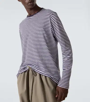 Sunspel Striped cotton T-shirt | Thumbnail 5